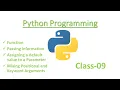Python Class-09 Functions Default Parameter Mixing Positional Keyword Arguments