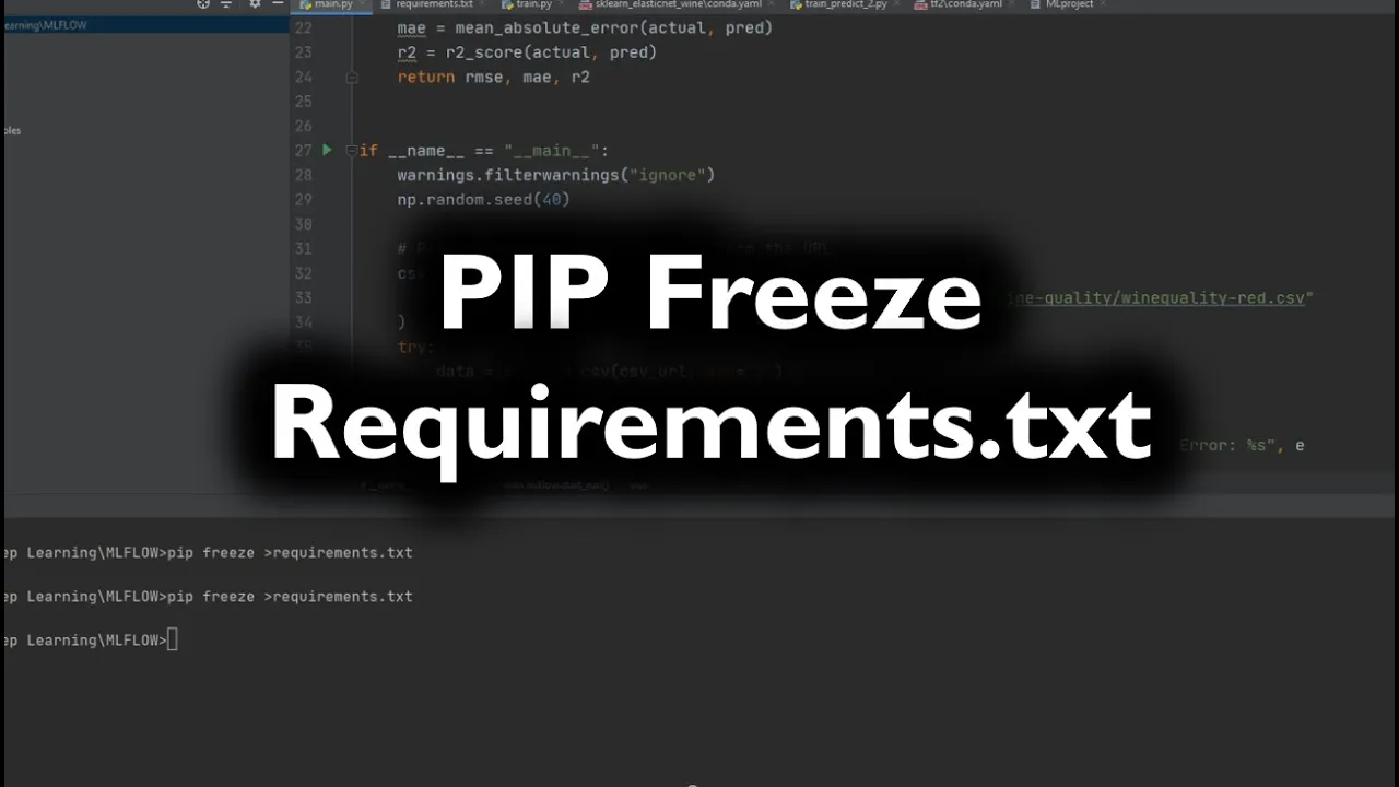 PIP Freeze- Creating Packages(Requirements.txt) For The Application