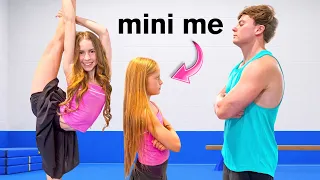 Mini Me vs World's Best Gymnast