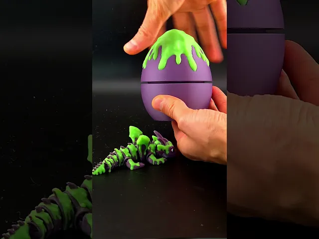 Little Slime Dragon with Dragon Egg / Articulated Fidget Toy video thumbnail