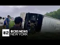 11 injured in coach bus rollover crash on NYS Thruway in Ulster County