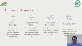 Comments and Operators in Python Problem Solving Using Python SNS Institutions