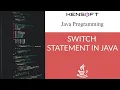 Java Tutorial Switch Case For Beginners