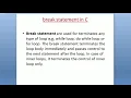 The break statement looping nested loops c tutorial