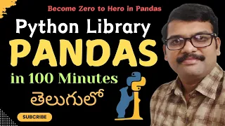 Python Pandas Full Tutorial in Telugu Data Science with Pandas