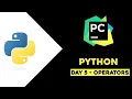Day 5 - Python Operators Python Tutorial in Telugu