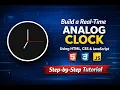 Build a Real-Time Analog Clock Using HTML CSS JavaScript Step-by-Step Tutorial