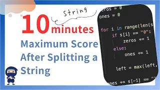 Maximum Score After Splitting a String - LeetCode