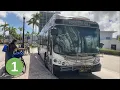 Riding Broward County Transit Bus 1 Young Circle to Aventura Mall 2013 NABI 40-LFW GEN III HEV