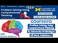 Problem Solving Using Computational Thinking Coursera All Week Solutions with Assignment
