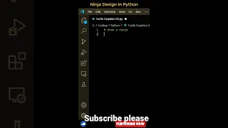 Draw a Ninja Design using python turtle programming viral