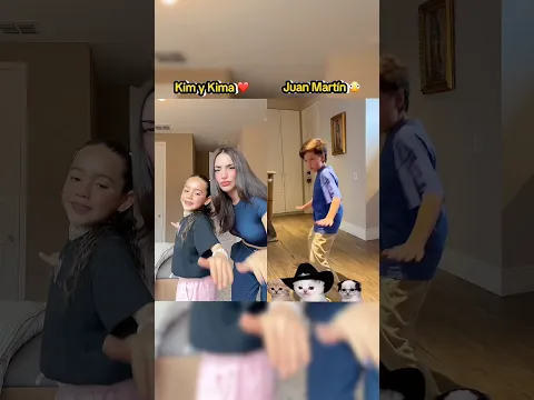 KIMA JUAN MARTÍN Y KIM BAILANDO LA CALABAZA 😅 | #jukilop #shorts #kimberlyloaiza