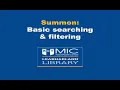 Summon Basic searching filtering