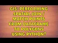 GIS Performing Spatial Join match Points from dataframe to polygons using Python