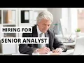 Senior Analyst Analyst Senior Analyst Jobs Analyst Jobs