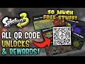 Every QR Code Unlock Reward in Splatoon 3 Updated 2025