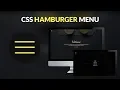 Pure CSS Hamburger Menu With Cool Overlay Animation Using HTML CSS
