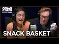 Download Lagu Conan Roasts His Talent Coordinator Over Her Healthy Snack Basket | Conan O'Brien Needs A Friend
