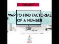 Factorial of a number in Java Factorial number using Eclipse Factorial Number