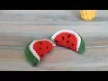 How to Crochet a Mini Watermelon Slice