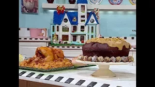 كيكه التمر بصوص توفى التمر والكبسه وصلصه الدقوس من الشيف غفران كيالي حلقه هيك نطبخ 