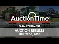 Farm Equipment Auction Results July 29-30 2026