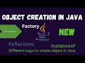 How many ways to create object in java or ways to create object in java