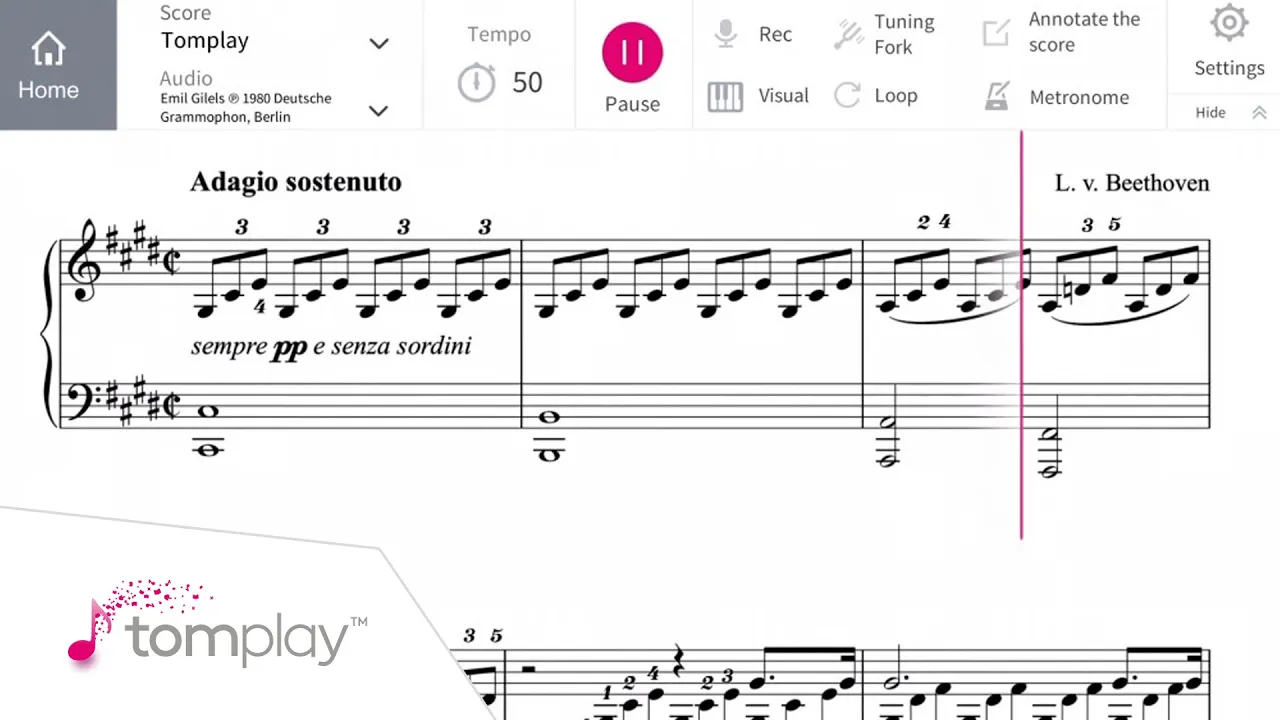 Beethoven:Sonata No.14 in C-sharp minor 'Moonlight',Op.27 No.2-I. Adagio sostenuto-Piano Sheet Music Beethoven:Sonata No.14 in C-sharp minor 'Moonlight',Op.27 No.2-I. Adagio sostenuto-Piano Sheet Music