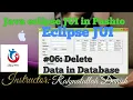 Eclipse JUI Delete data from database use java eclipse JUI
