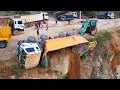 Lagu Seriously​ This Failure!! Incredible 25t Dumper Over Land And Skills Operator Excavator Rescued Full