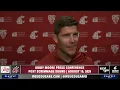 WSU Football Kirby Moore Trent Bray Matt Miller Post Scrimmage Press Conference 26