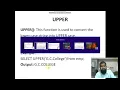 Oracle Functions - String Functions Length Lower Upper Reverse Concat Substr Initcap