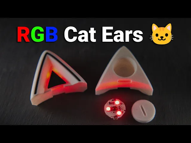 RGB Light Cat Ears for Headphones video thumbnail