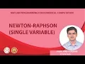 Newton-Raphson single variable