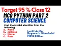 Python Class 12 Chapter 1 MCQ Python Revision Tour MCQ Python for Class 12 Computer Science