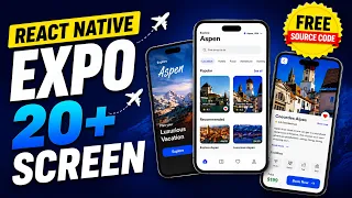 FREE Source Code React Native Travel Booking App 21 Screens Expo Node JS Express MongoDB