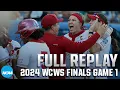 Oklahoma vs Texas 2024 Women s College World Series finals Game 1 FULL REPLAY