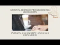 Top 3 Programming Languages in High Demand Python JavaScript and Java