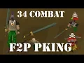 34 Combat Adamant 2h Pking - OSRS F2P Pking