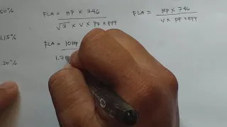 How to compute FLA of motor and calculate