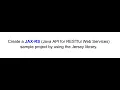 JAX-RS Jersey SampleProject