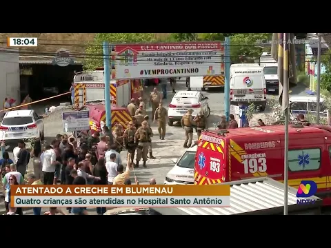 Atentado a creche em Blumenau: quatro crianças são atendidas no Hospital Santo Antônio