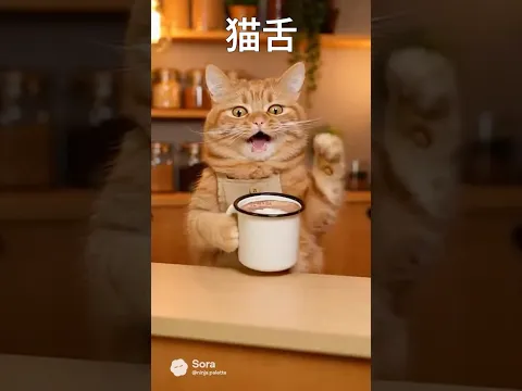 猫舌だったニャンコ😹💥 #猫動画 #猫あるある #猫のいる暮らし #catlover #catlife
