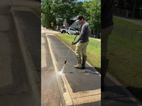 We thought this sidewalk was ASPHALT until we started cleaning it