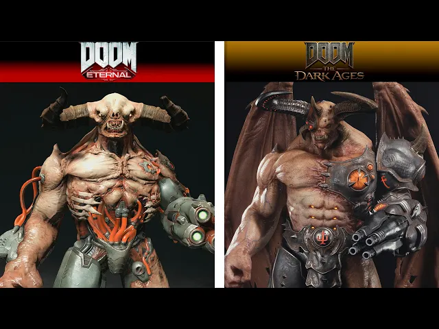 DOOM The Dark Ages VS DOOM Eternal | Monsters &amp; Weapons Models Comparison | Model Viewer