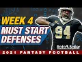 Defense Start Em Sit Em - Fantasy Football Week 4