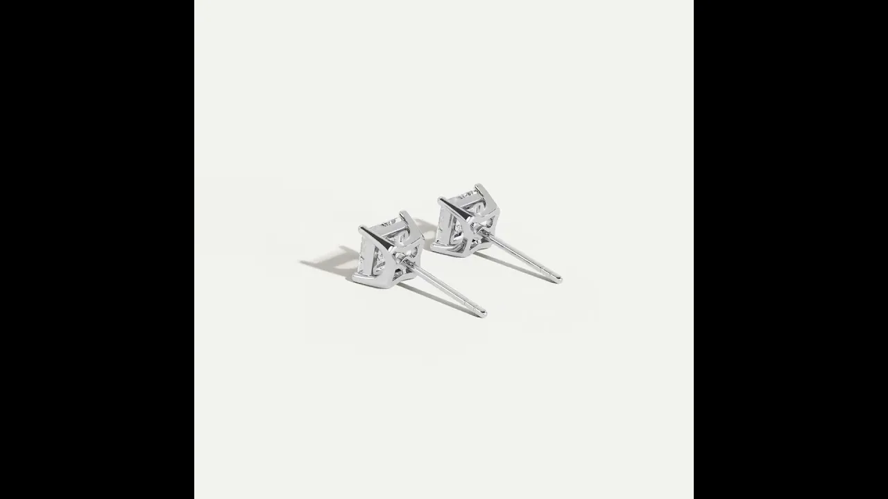 Princess Lab-Grown Diamond Solitaire Stud Earrings
