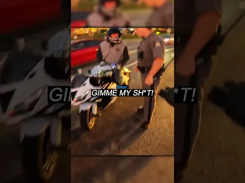 Biker Argues With Cop After Being Pulled Over 😳