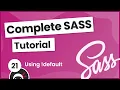 SASS Tutorial build your own CSS library - Customizing the Library