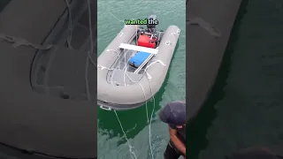 Can he get the dinghy? #sailing #lifestyle